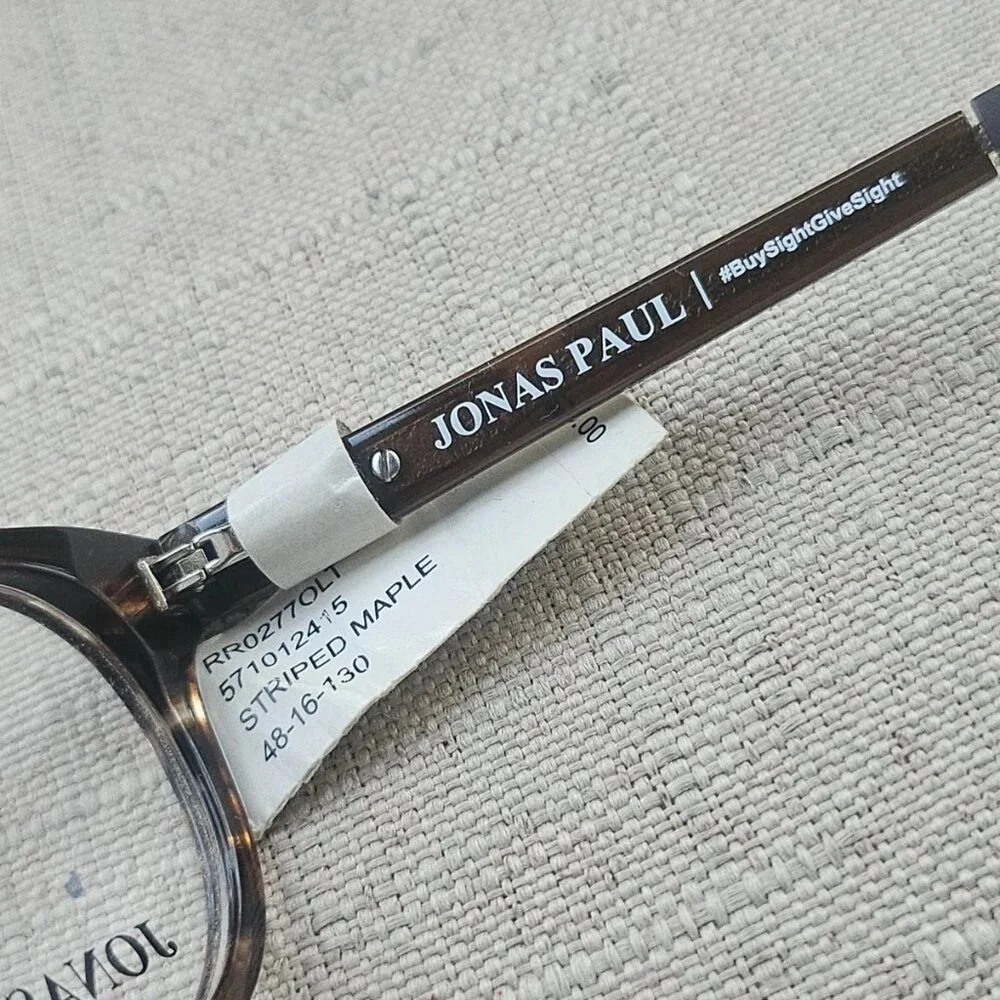 Jonas Paul Young Kid Eyeglasses Frame Striped Maple Ryan/Ruth Glass Eyewear $76